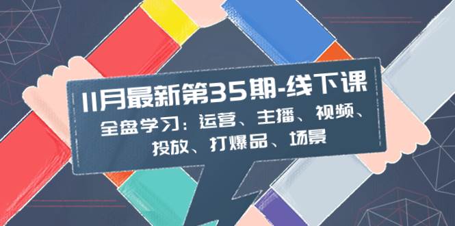 11月最新-35期-线下课:全盘学习:运营、主播、视频、投放、打爆品、场景