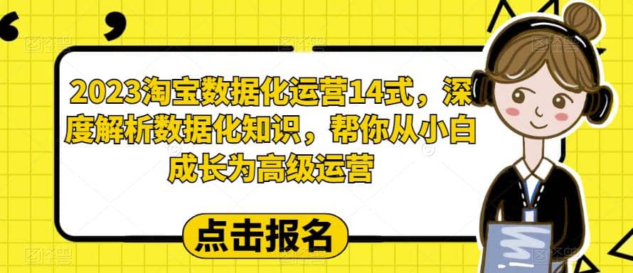 2023淘宝数据化-运营 14式,深度解析数据化知识,帮你从小白成长为高级运营