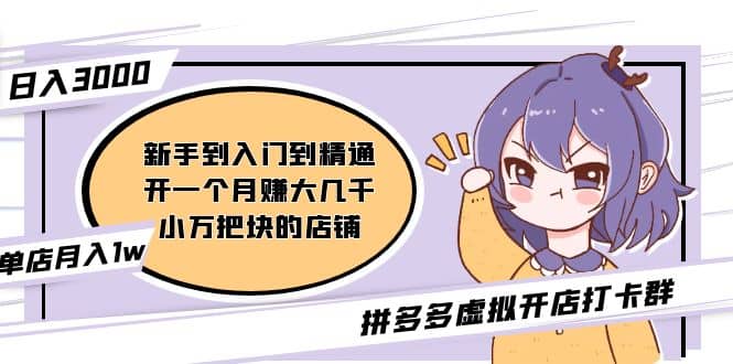 拼多多虚拟开店打卡群:新手到入门到精通