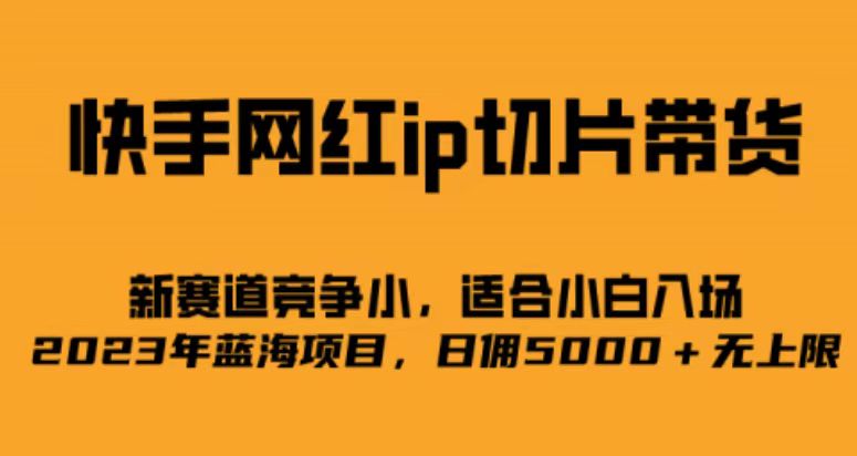 快手网红ip切片新赛道,竞争小事,适合小白 2023蓝海项目