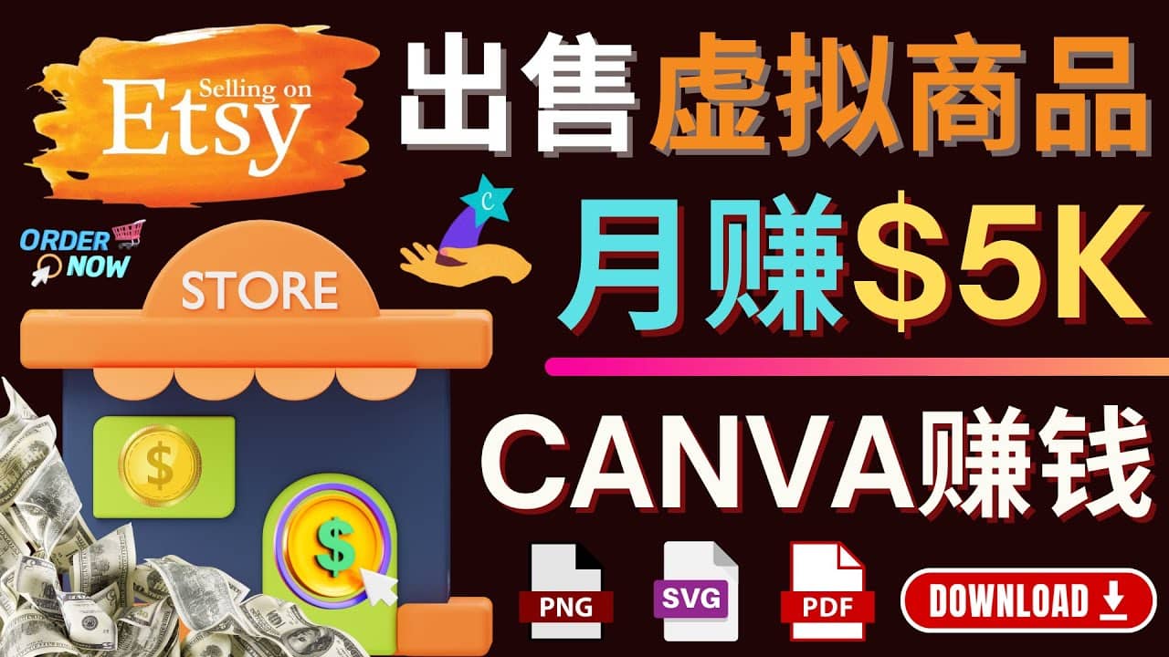 通过Etsy出售Canva模板,操作简单,收益高,月赚5000美元