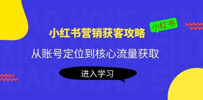小红书营销获客攻略:从账号定位到核心流量获取,爆款笔记打造