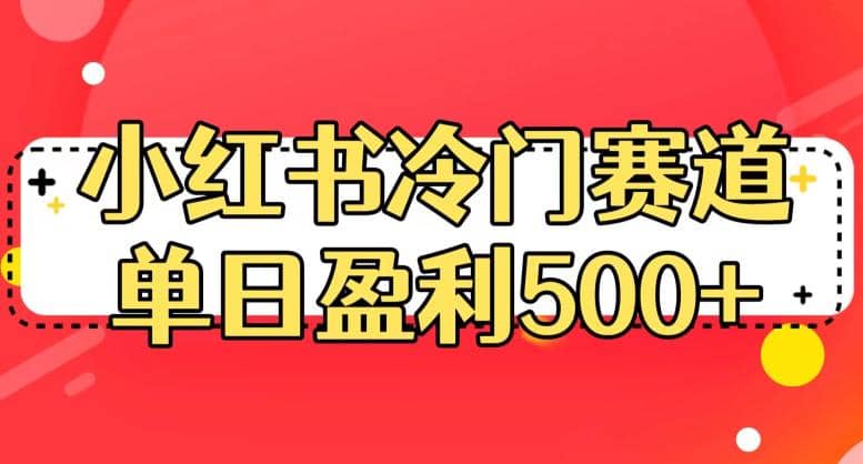 小红书冷门赛道,单日盈利500+【揭秘】