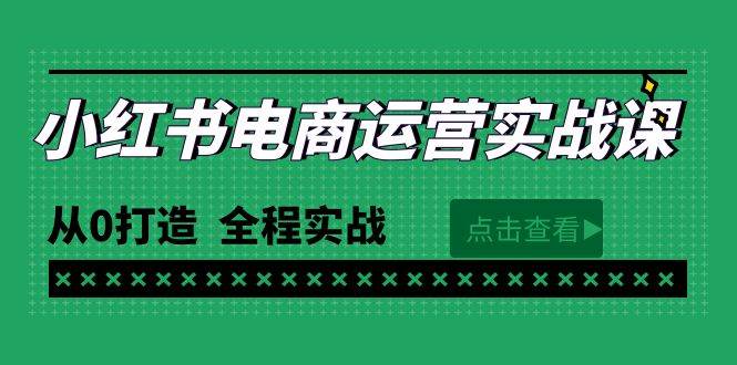 最新小红书·电商运营实战课,从0打造 全程实战(65节视频课)