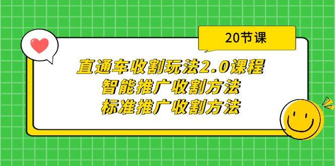 直通车收割玩法2.0课程:智能推广收割方法+标准推广收割方法(20节课)