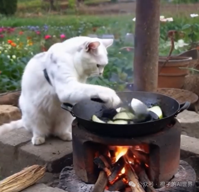 AI猫咪做饭视频快速暴力起号玩法!6个视频涨粉1.2w