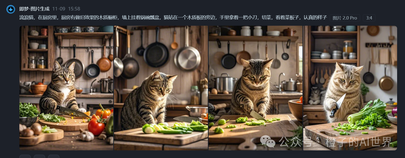 AI猫咪做饭视频快速暴力起号玩法!6个视频涨粉1.2w