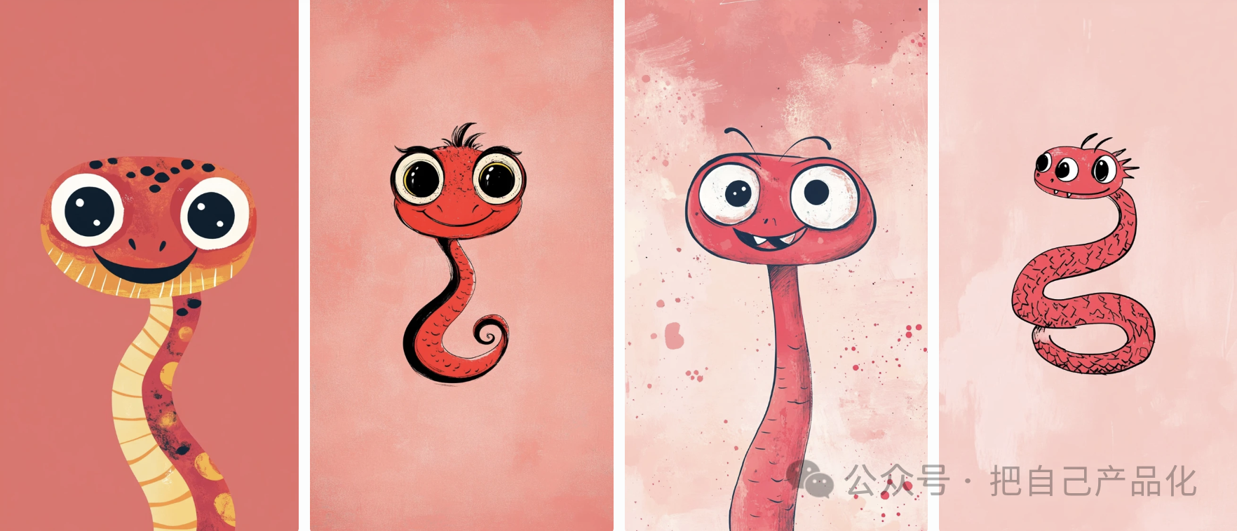 蛇年画个蛇年红包封面图,附提示词