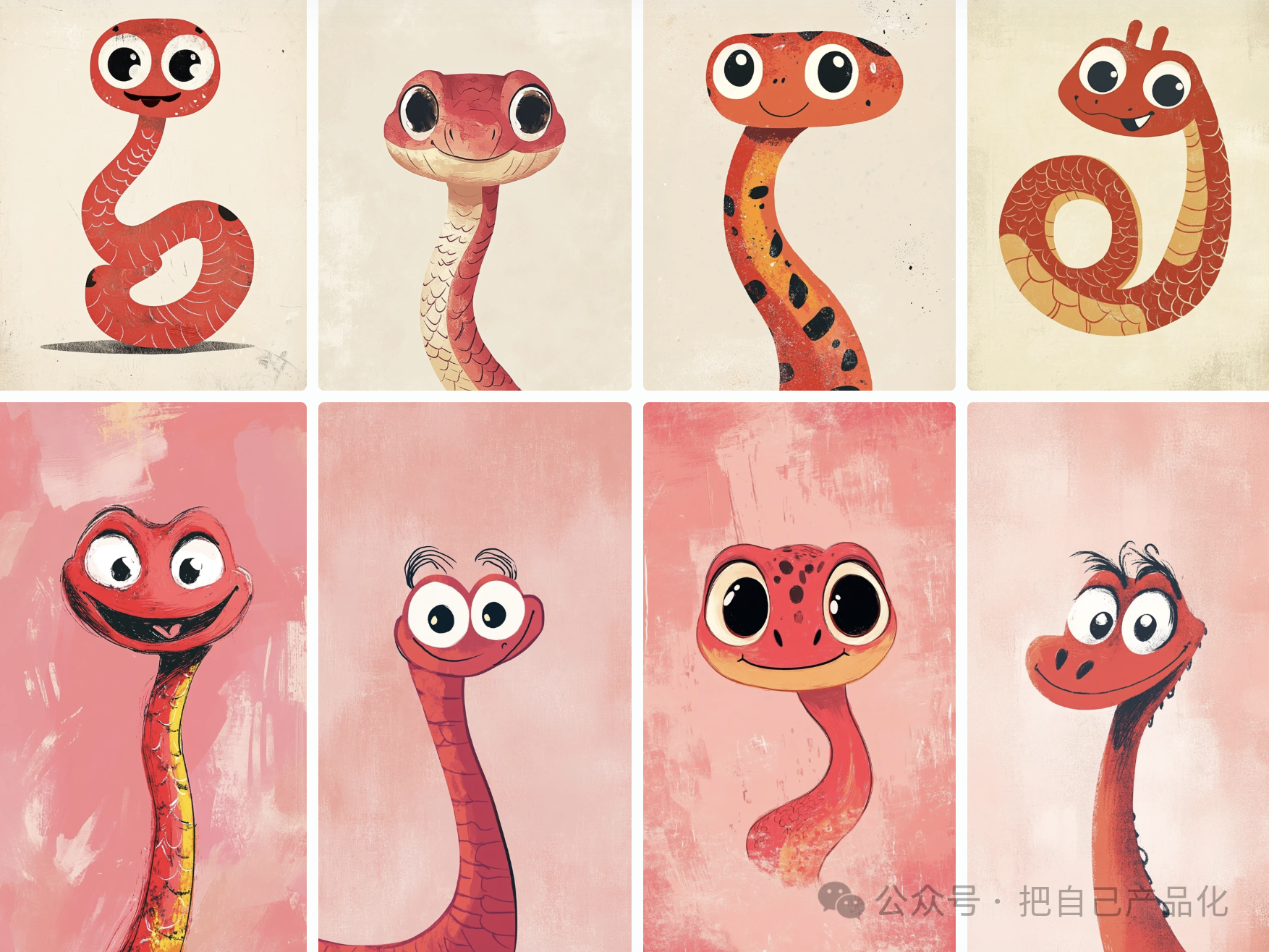 蛇年画个蛇年红包封面图,附提示词