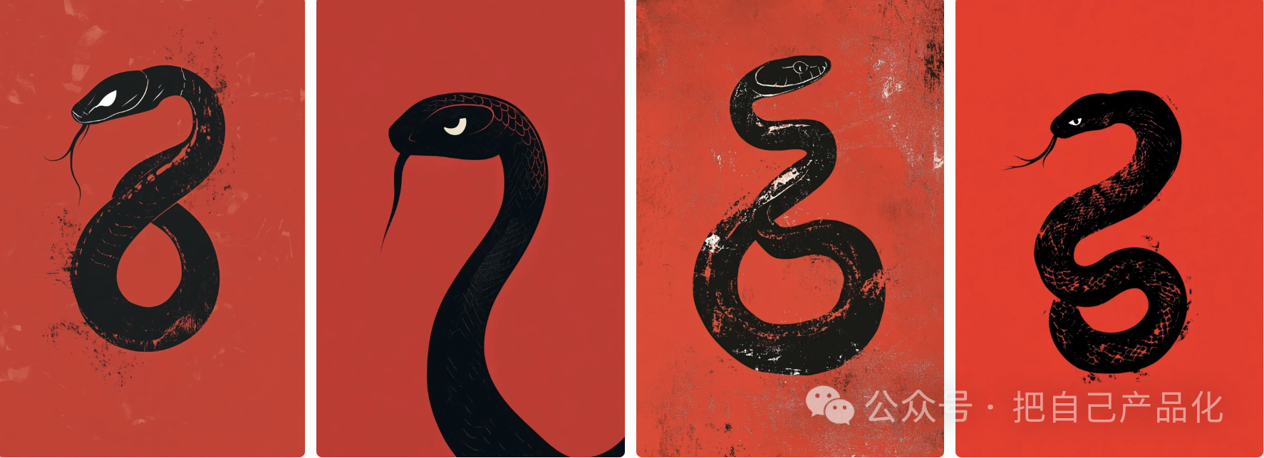 蛇年画个蛇年红包封面图,附提示词