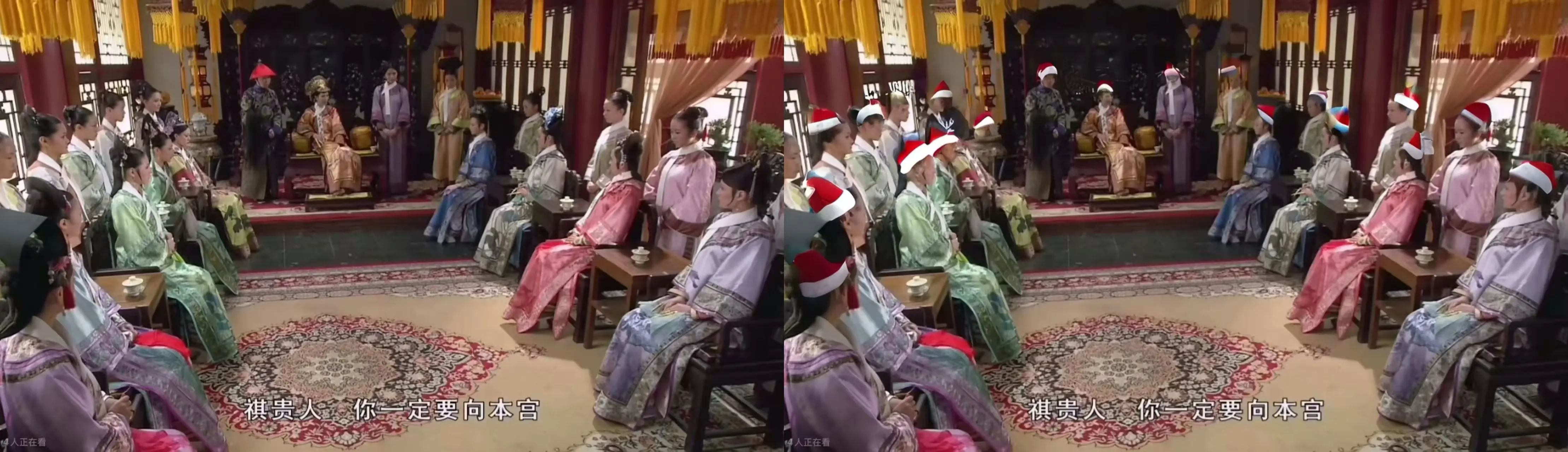 10秒钟用AI给你的头像戴上圣诞帽，P图软件可以歇歇了。