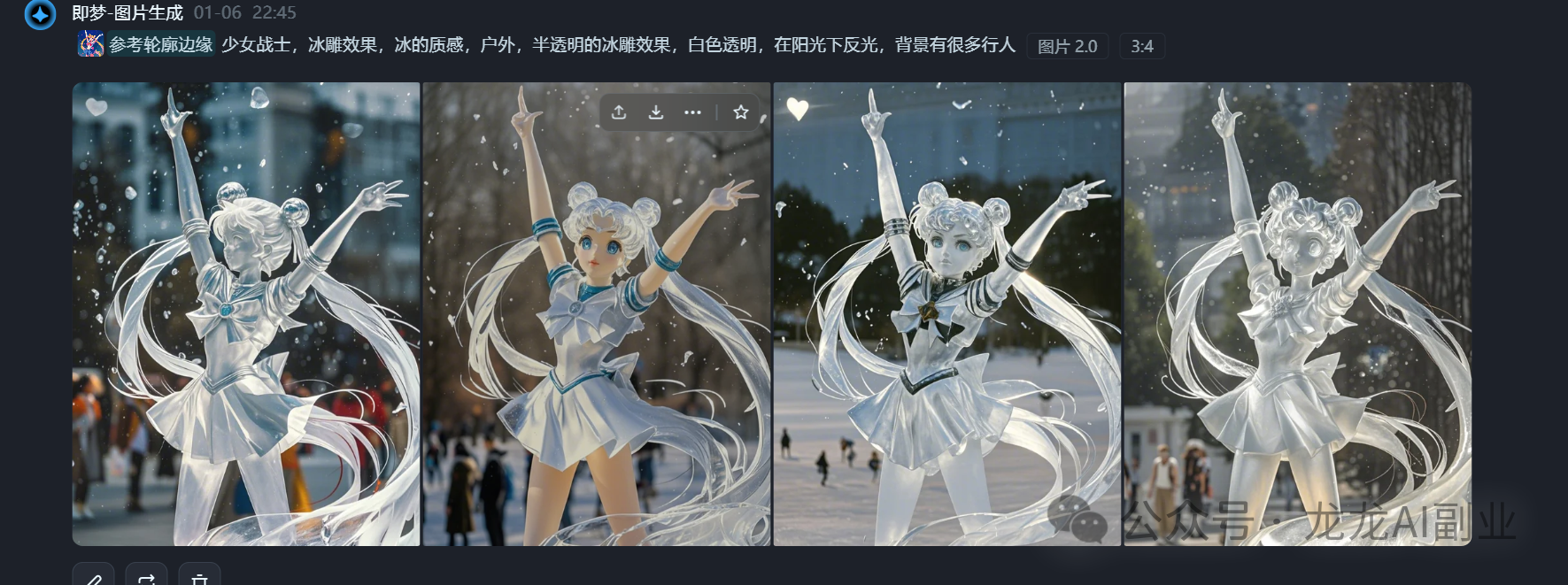 一个免费AI 工具，教你制作1.1万赞的冰雕美少女战士，帮你快速涨粉（内附工具及教程）