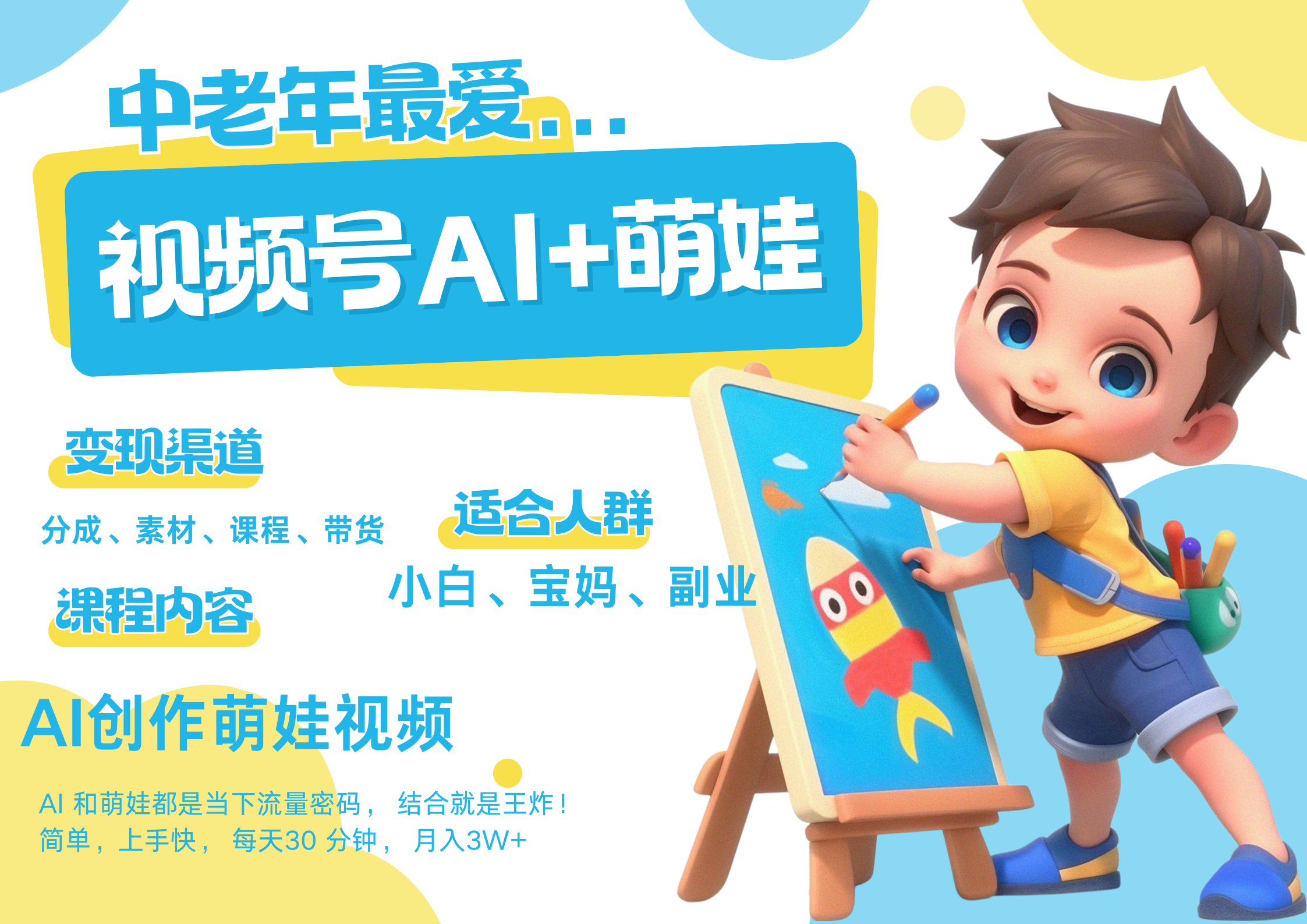 萌娃,又一爆款密码,小白3步上手,爆款率80%,每天十分钟,轻松AI变现萌娃搞钱,带货、素材、分成都非常猛,泼天流量,发布就爆!月入5W,抓紧学!