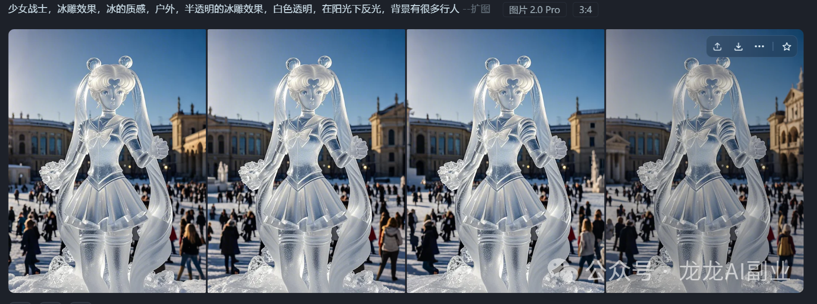 一个免费AI 工具，教你制作1.1万赞的冰雕美少女战士，帮你快速涨粉（内附工具及教程）