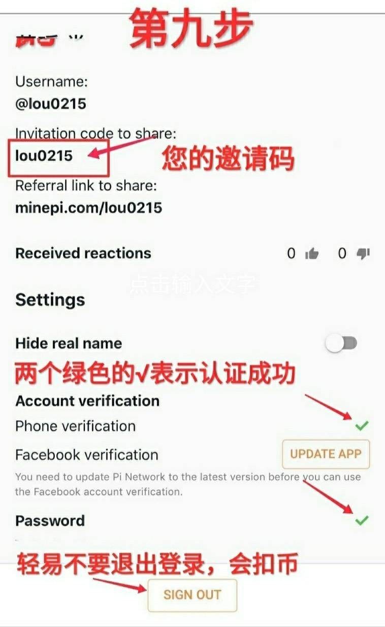 Pi Network新注册用户手机号码短信验证教程
