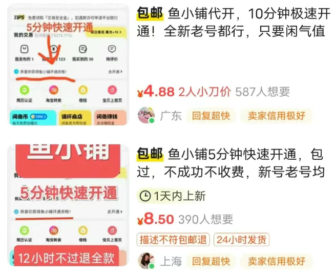 闲鱼鱼小铺信息差小项目,一单5元,一天收益100+
