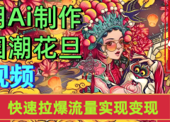 2025年七月劲爆、Ai制作国潮花旦视频、快速拉爆流量起号、多方向变现、快速达到日入500+