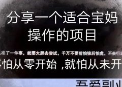 分享一个适合宝妈操作的项目