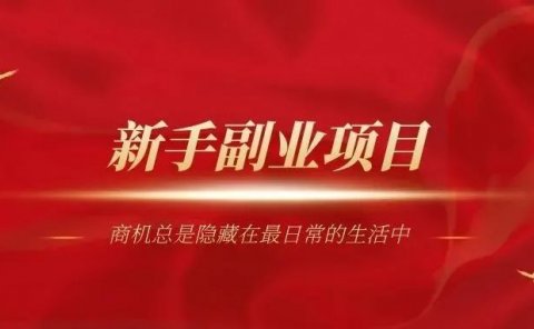 适合新手起步的第一个赚钱项目,副业月入过千很简单