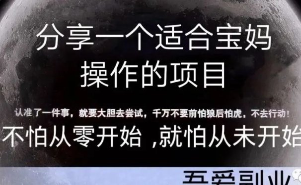 分享一个适合宝妈操作的项目
