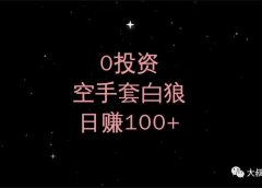 0投资，空手套白狼，日赚100＋的CPA引流项目