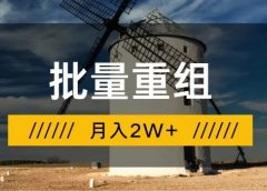 批量重组，月入2W+