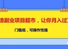 打造副业项目超市,让你月入过万
