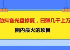 借助抖音光盘修复,日赚几千上万元