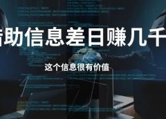 借助最新信息差，日赚几千元