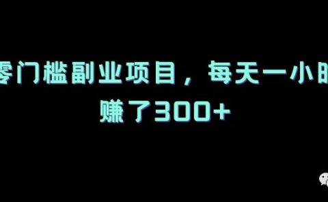 中视频赚钱:零门槛副业项目,每天一小时,赚了300+