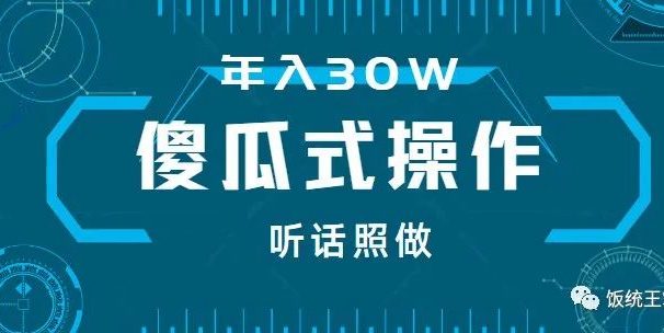 傻瓜式操作,年入30W