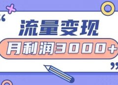 简单的流量变现，新手实操每月3000+