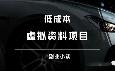 低成本,虚拟资料项目,日赚几百块
