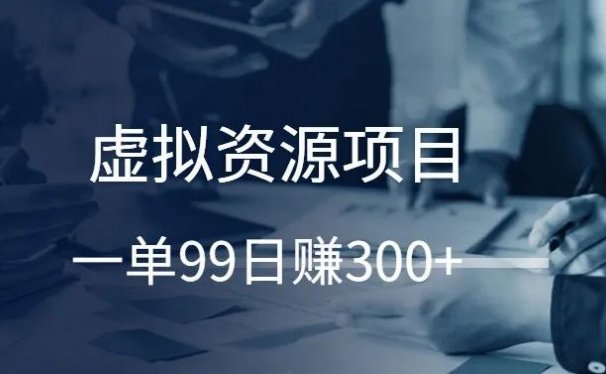 高客单价的虚拟资源项目：一单99，日赚300+！