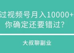 通过视频号月入1万+,你真的不看看吗?