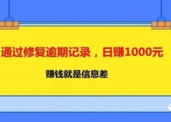 修复逾期记录，日赚1000元