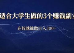 最适合大学生做的3个赚钱副业,日入300+