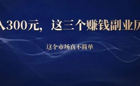 日入300块,这三个赚钱小副业太厉害