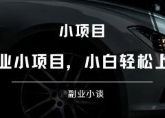 副业赚钱小项目，小白轻松上手