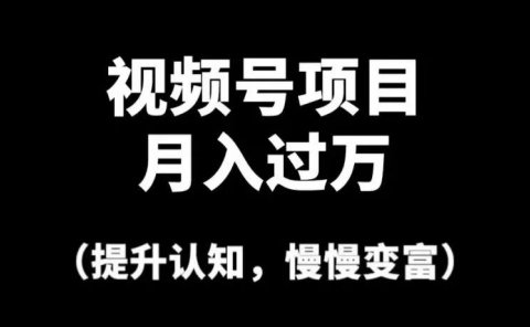 视频号操作名人语录,月入过万的副业项目