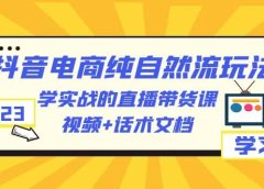 2023抖音电商·纯自然流玩法：学实战的直播带货课，视频+话术文档
