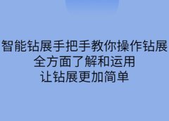 智能钻展手把手教你操作钻展,全方面了解和运用,让钻展更加简单