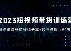 2023短视频带货训练营:带你彻底玩转好物分享+起号逻辑(50节课)