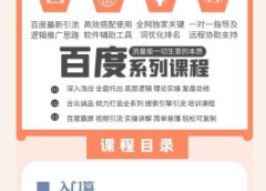老派Seo:百度霸屏引流课程「搜索引擎推广全系可复制,打造精准被动流量系统」附带工具