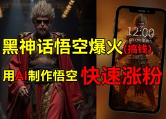 黑神话悟空爆火,已有人利用这波热点变现几十万,普通人也可用AI蹭上这波热点搞钱,有多重变现方法