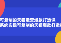 可复制的天猫运营爆款打造课,系统实操可复制的天猫爆款打造密码