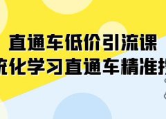 直通车-低价引流课,系统化学习直通车精准投放(14节课)