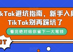 TikTok·避坑指南,新手入局Tk别再踩坑了(10节课)