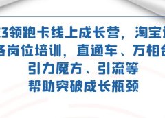 2023领跑·卡 线上成长营 淘宝运营各岗位培训 直通车 万相台 引力魔方 引流