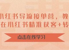 16天-小红书 导流接单营，教你引爆流量，在小红书精准获客+转化成交